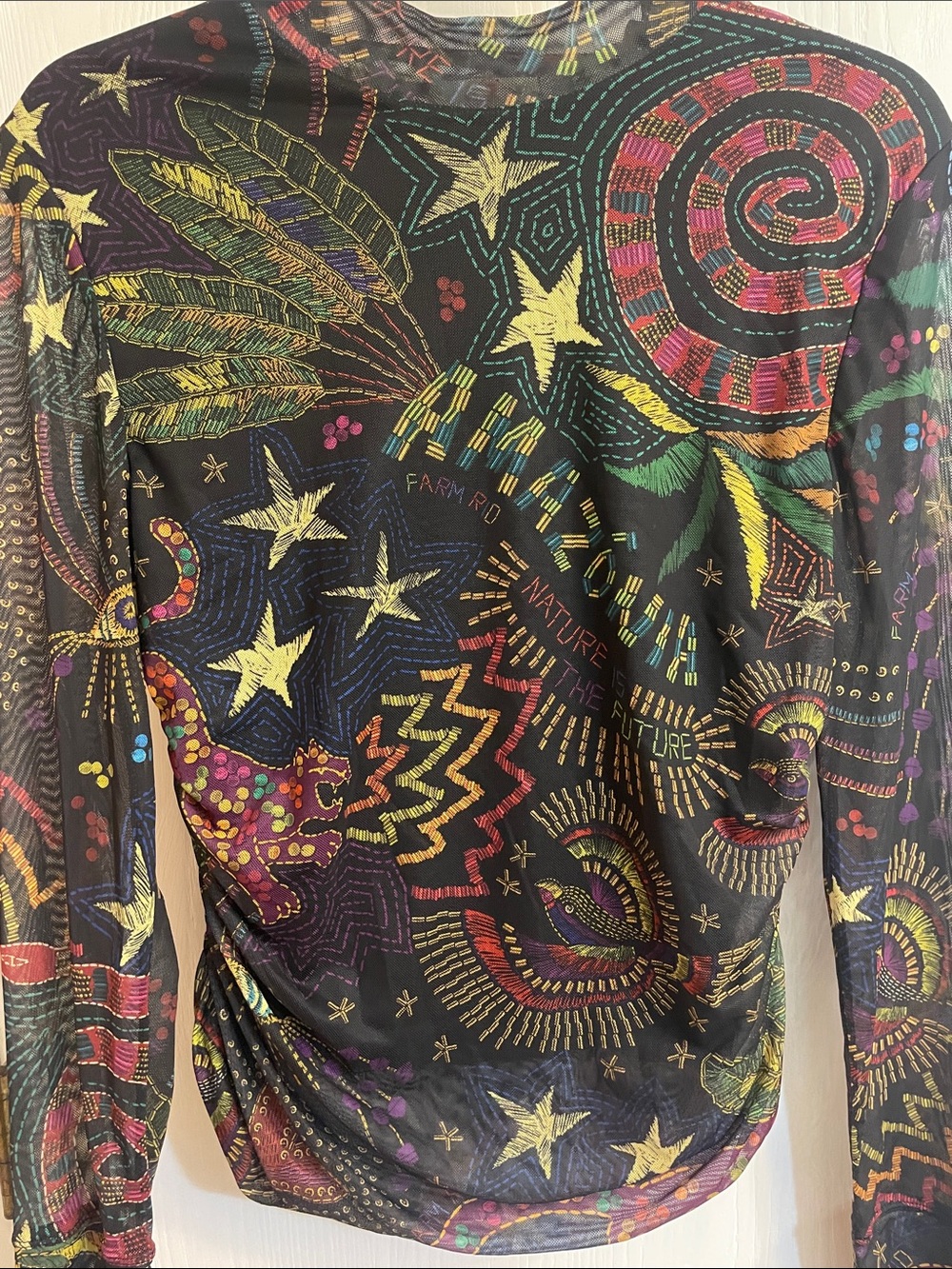 FARM Rio Amazonia Tulle Blouse - Picture 2 of 11